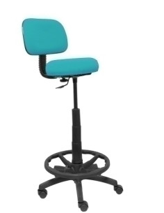 TABURETE PIQUERAS Y CRESPO LLANOS ERGOMICO MECANISMO DE CONTACTO LAMA REGULABLE EN ALTURA Y ARO REPOSAPIES RUEDAS de NYLON ASIEN