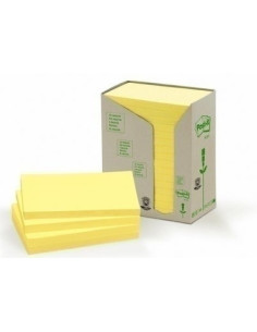 TACO NOTAS POST-IT RECICLADOS AMARILLOS 6551T TORRE 16 BLOCS 100 HJS