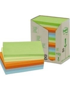 TACO NOTAS POST-IT RECICLADOS ARCOIRIS 6551RPT TORRE 16 BLOCS 100 HJS