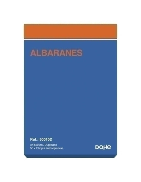 TALONARIO ALBARANES A4 NATURAL DUPLICADO DOHE