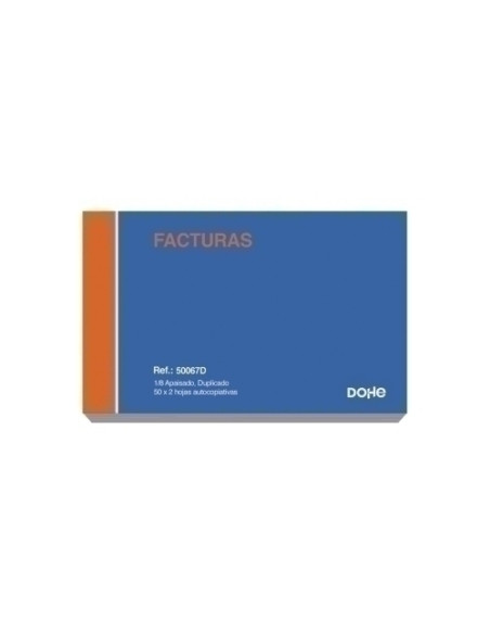 TALONARIO FACTURAS 8 APAISADO DUPLICADO DOHE