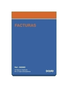 TALONARIO FACTURAS A4 NATURAL DUPLICADO DOHE