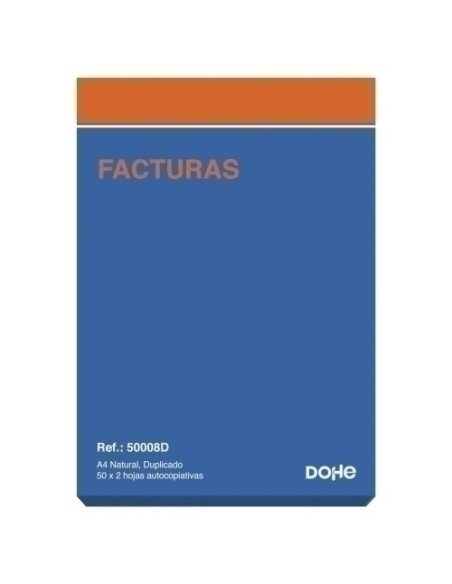 TALONARIO FACTURAS A4 NATURAL DUPLICADO DOHE