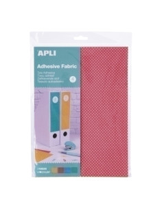 TELA ADHESIVA APLI A4 TOPOS 4 SURTIDOS