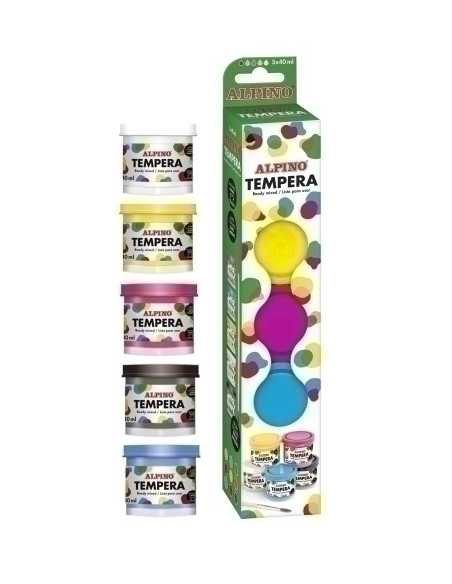 TEMPERA ALPINO  40 ml bote ESTUCHE de 5