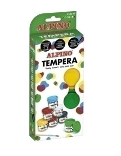 TEMPERA ALPINO  40 ml bote ESTUCHE de 7
