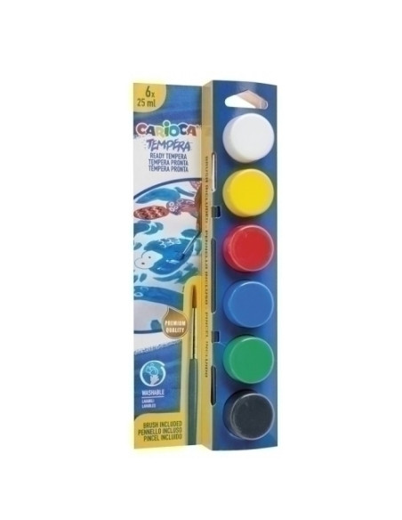TEMPERA CARIOCA 25ml bote  ESTUCHE de 6