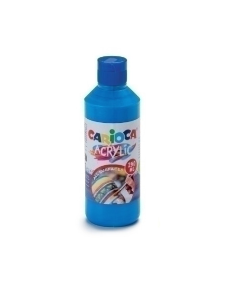TEMPERA CARIOCA ACRILYC LIQUIDA 250 ml botella AZUL PRIMARIO