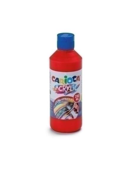 TEMPERA CARIOCA ACRILYC LIQUIDA 250 ml botella ROJO