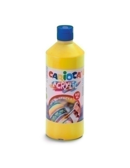 TEMPERA CARIOCA ACRILYC LIQUIDA 500 ml botella AMARILLO PRIMARIO