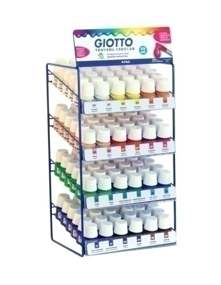 TEMPERA GIOTTO ESCOLAR  25 ml EXPOSITOR de 288