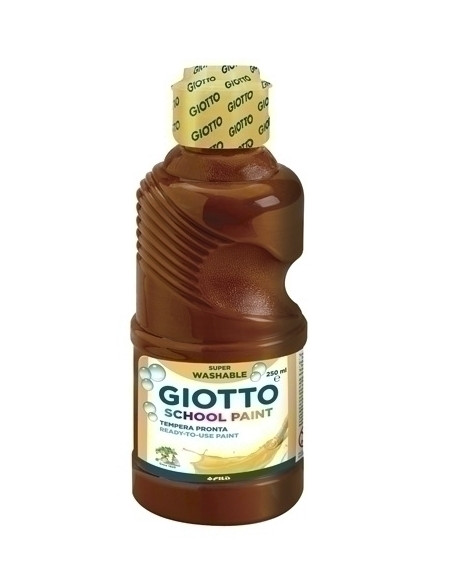 TEMPERA GIOTTO MAS LAVABLE LIQUIDA 250 ml botella MARRON
