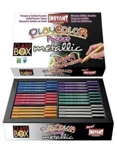 TEMPERA INSTANT SOLIDA PLAYCOLOR METALLIC POCKET 5Gr CLASS-BOX de 72
