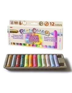TEMPERA INSTANT SOLIDA PLAYCOLOR ONE 5Gr TUTTI FRUTTI PACK de 12 4x Metallic  4x Fluo  4x Pastel