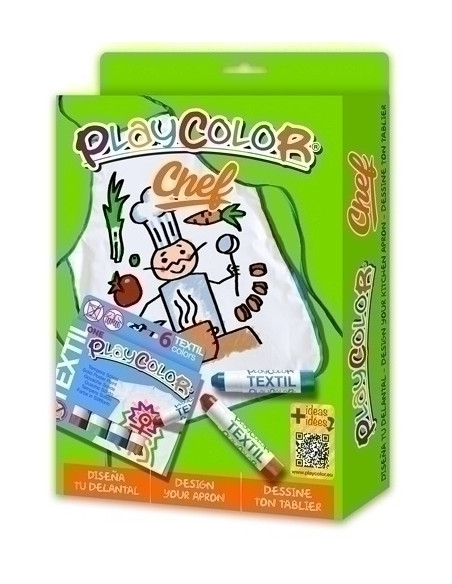 TEMPERA INSTANT SOLIDA PLAYCOLOR ONE TEXTIL PACK CHEF temperadelantal