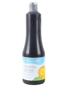TEMPERA LA PAJARITA LIQUIDA 500 ml botella  NEGRO TL-12