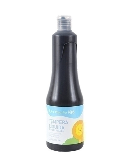 TEMPERA LA PAJARITA LIQUIDA 500 ml botella  NEGRO TL-12