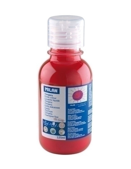 TEMPERA MILAN LIQUIDA 125 ml botella BERMELLON