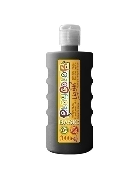 TEMPERA PLAYCOLOR LIQÜID LIQUIDA 1000 ml botella NEGRO