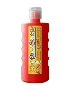 TEMPERA PLAYCOLOR LIQÜID LIQUIDA 1000 ml botella ROJO