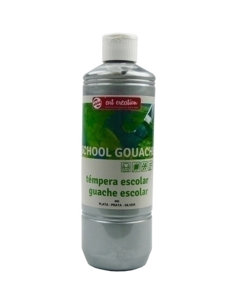 TEMPERA TALENS ART CREATION GOUACHE 500 ml bote PLATA
