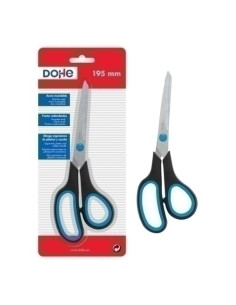 TIJERAS DOHE ERGONOMICA 195 mm ASIMETRICA NEGRO Y AZUL