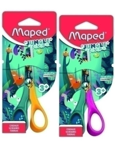 TIJERAS ESCOLARES MAPED VIVO JUNGLE FEVER 12 cm BLISTER de 1