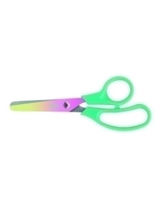 TIJERAS ESCOLARES MILAN 13 cm BASIC SUNSET en BLISTER TURQUESA