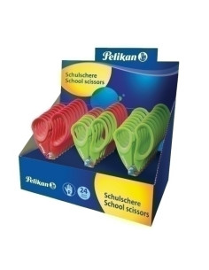 TIJERAS ESCOLARES PELIKAN FANCY 5 SURTIDO EXPOSITOR de 24