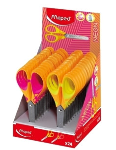 TIJERAS MAPED PULSE NEON 13 cm EXPOSITOR de 24