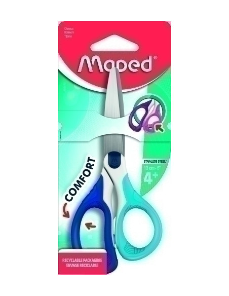 TIJERAS MAPED SENSOFT ASIMETRICA 13 cm BLISTER 1