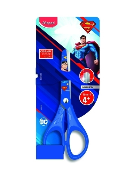TIJERAS MAPED SUPERMAN 13 cm BLISTER de 1