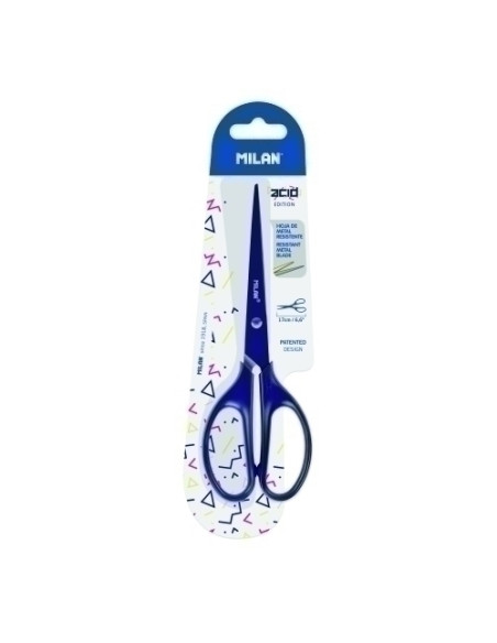 TIJERAS MILAN 17 cm ACID AZUL