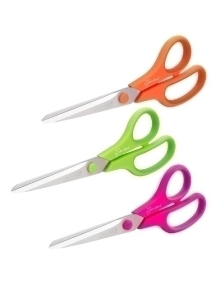 TIJERAS RAPESCO CON MANGO SUAVE 21 cm PAQUETE de 3 COLORES SURTIDOS