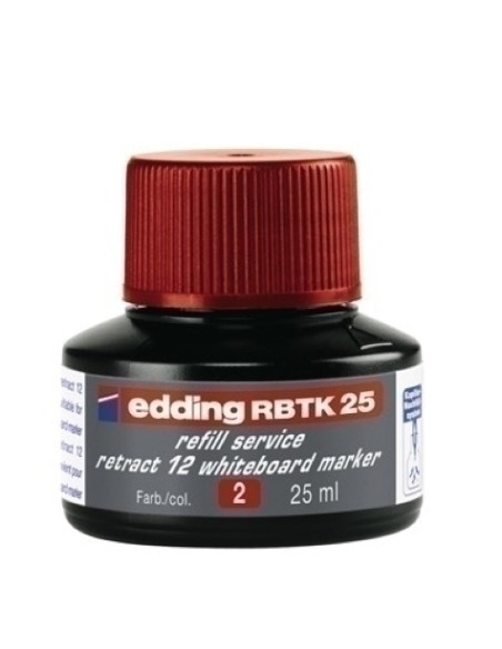 TINTA ROTULADOR PIZARRA EDDING FRASCO 25 ml RBTK 25 ROJO