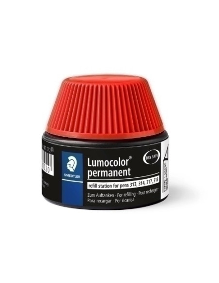 TINTA ROTULADOR STAEDTLER 487 17 LUMOCOLOR 313314317318 FRASCO 15 ml ROJO