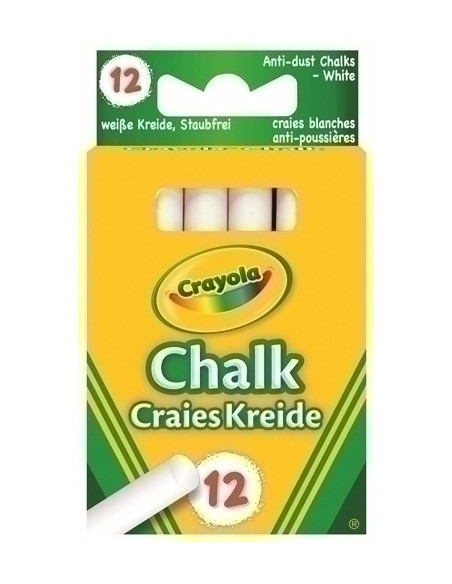 TIZAS CRAYOLA BLANCA CAJA de 12