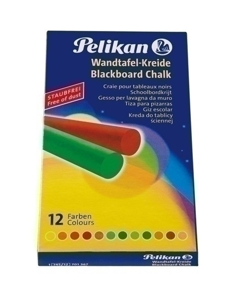 TIZAS de COLORES PELIKAN ESTUCHE de 12