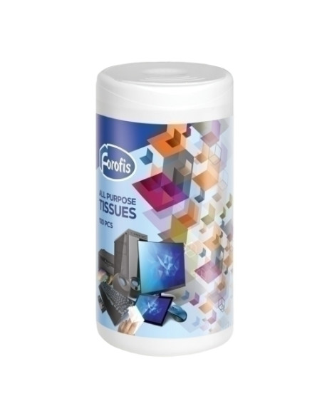TOALLITAS FOROFIS LIMPIADORAS DE SUPERFICIES CON DISPENSADOR DE 100