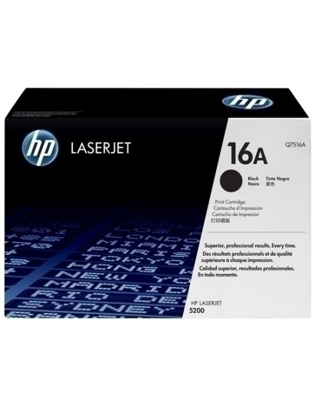 TONER HP N 16A Q7516A LASERJET 5200 NEGRO 12000 PÁG