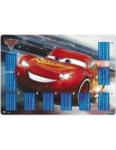 VADE SOBREMESA ERIK ESCOLAR 35x49 TABLA DE MULTIPLICAR CARS