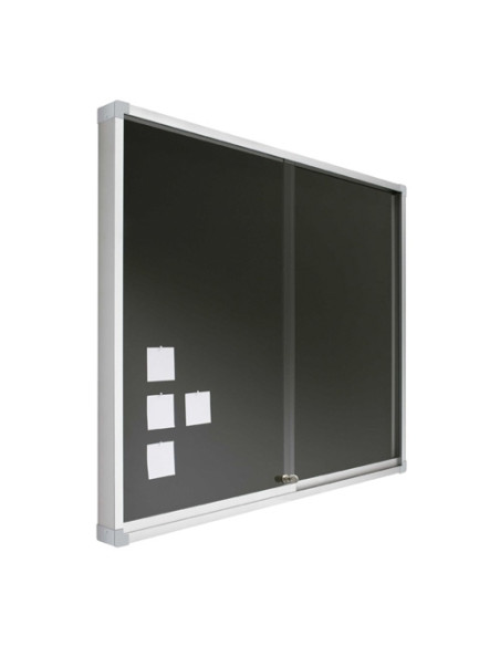 VITRINA ANUNC CORCHO TAPIZ AZUL 80X100