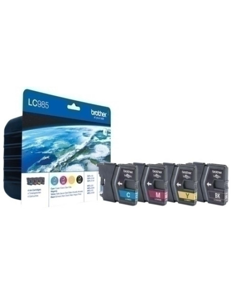 CARTIJ BROTHER LC-985VALBP DCP- J125J315WJ515W MFC- J265WJ415W PACK de 4 COLORES