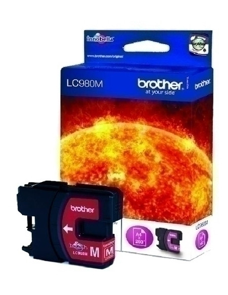 CARTUCHO INKJET BROTHER LC 980M MAGENTA DCP-145CDCP-165C 260 PAG
