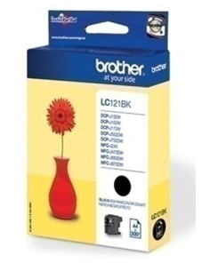 CARTUCHO INKJET BROTHER LC-121BKBP NEGRO  DCP-J132WJ152WJ552DWJ752DW MFC-J245J470DWJ650DWJ870DW 300 PAG