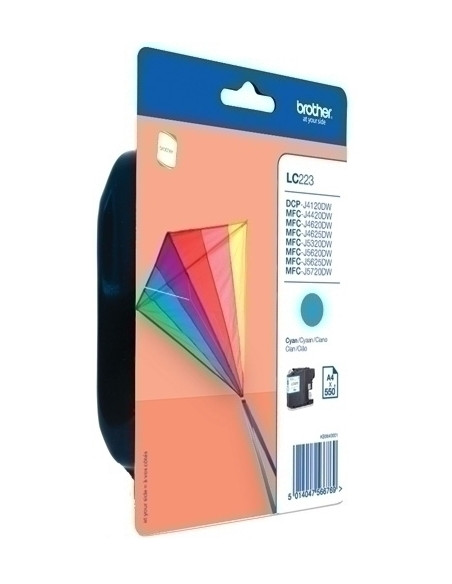 CARTUCHO INKJET BROTHER LC-223CBP CIAN DCP-J4120DW MFC-J4420DWJ4620DWJ4625DWJ5320DWJ5620DWJ5625DWJ5720DW 550 PAG