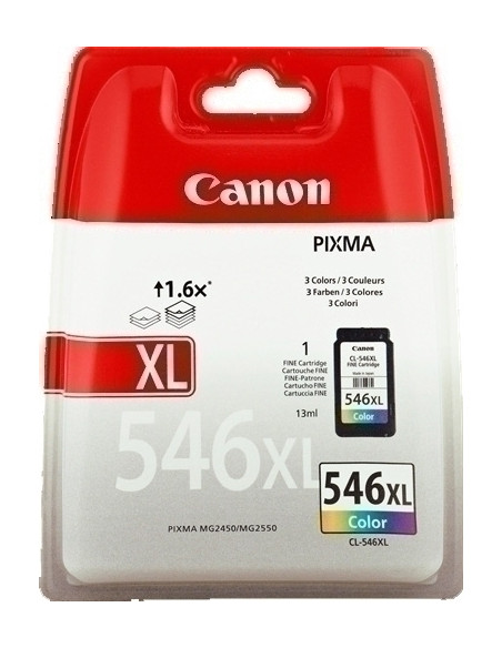CARTUCHO INKJET CANON CL-546XL PIXMA IP2850MG2450MG2550MG2555MG2950MG2950SMX495 COLOR 13 ML 8288B001