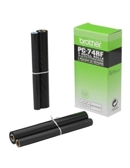 CONS TTR BROTHER PC 74RF FAX T104T7X8X9X RECAMBIO 4 BOBINAS 144 PAGX4