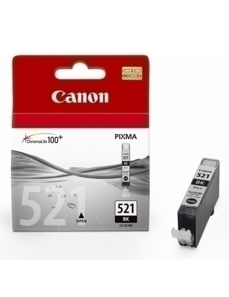 CARTIJCANON NEGRO CLI-521BK PIXMA MP- 620630980540 PIXMA IP- 36004600  2933B001