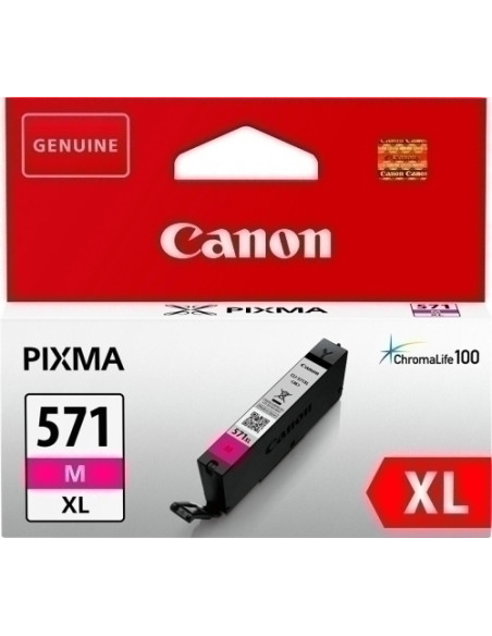 CARTUCHO INKJET CANON CLI-571MXL PIXMA MG5751MG5752MG5753MG6851MG6852MG6853MG7750MG7751MG7752MG7753 MAGENTA 0333C004